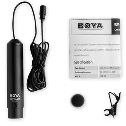 میکروفن یقه ای BOYA BY-M40D Omni-directional Lavalier Microphone - فروشگاه و عکاسی ساعتچی