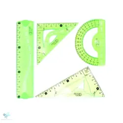 ست خط کش گونیا و نقاله ژله ای