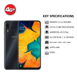 گوشی موبایل سامسونگ Samsung Galaxy A30 دو سیم کارت - فروشگاه اینترنتی آلاوی