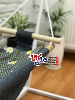 گهواره سنتی نی نی مون مدل دل آرام طرح لاوین