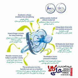 قیمت و خرید ارزان امروز ۱۷ خرداد | پستانک ارتودنسی تمام سیلیکونی قابدار بیبی لند کد 366