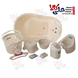 سرویس وان حمام 7 پارچه پویاپلاستیک طرح ببعی