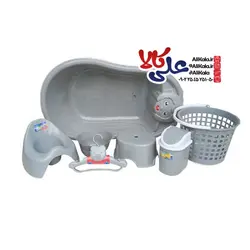 سرویس وان حمام 7 پارچه پویاپلاستیک طرح ببعی