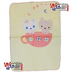 تشک تعویض و زیرانداز نوزاد متوسط طرح گربه و کاپ کد AK07
