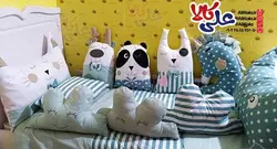 سرویس روتختی نوزادی ۱۲ تکه گارددار عروسکی کد 02