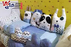 سرویس روتختی نوزادی ۱۲ تکه گارددار عروسکی کد 02
