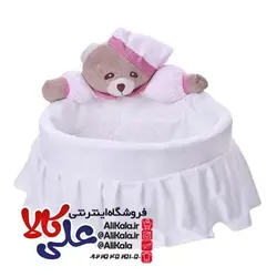 سبد لوازم بهداشتی حصیری اتاق کودک طرح خرس الن بیبی