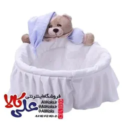 سبد لوازم بهداشتی حصیری اتاق کودک طرح خرس الن بیبی