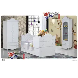 سرویس خواب،تخت و کمد نوزاد نوجوان مدل سه بعدی 3D