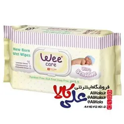 دستمال مرطوب پاکتی وی کر ویژه تازه متولدین بسته 63 عددی