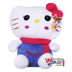 عروسک مخملی هلو کیتی سایز متوسط کد 11