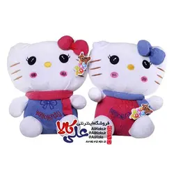 عروسک مخملی هلو کیتی سایز متوسط کد 11