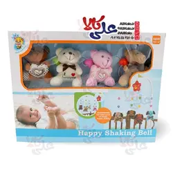 آویز تخت موزیکال هپی شیکینگ بل طرح خرس