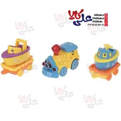 قطار اسباب بازی 3 واگن مدل شنگ چوان مدل قایق کد 03