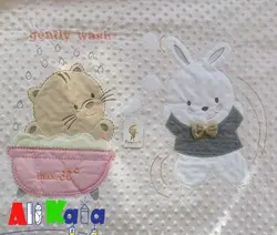 سرویس خواب مخمل پگاسوس همراه با قنداق فرنگی طرح خرگوش و گربه کد03