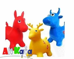 حیوانات بادی پرشی موزیکال کودک اسب بادی، گاو بادی، گوزن بادی Baby jumping animals