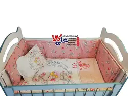سرویس روتختی نوزادی 7 تیکه کتان پگاسوس طرح خرگوش و عروسک خرس کد 10