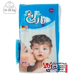 پوشک بارلی سایز 5 بسته 34 عددی به همراه دستمال مرطوب