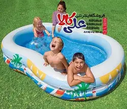 استخر بادی اینتکس مدل لوبیا طرح ساحل 56490 Intex