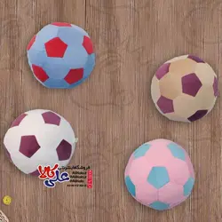 توپ چهل تکه پارچه ای مخمل کوچک کد 03