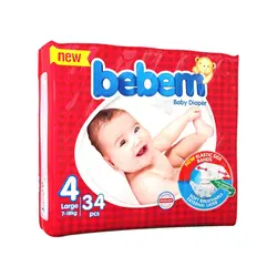 پوشک ببم سایز 4 بسته - 34 عددی