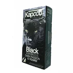 کاندوم کاپوت مدل Black Ultra Safe بسته 12 عددی