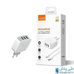 شارژر دیواری الدینیو مدل Ldinio A3310 با کابل تایپ سی