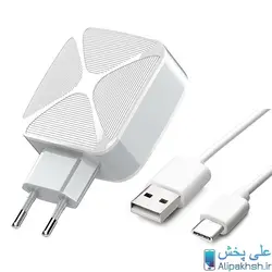 شارژر دیواری الدینیو مدل Ldinio A3310 با کابل تایپ سی