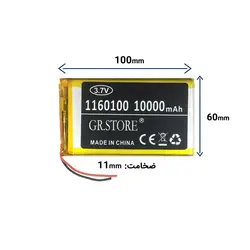 باتری لیتیوم پلیمر با ظرفیت 10000 میلی آمپر مدل 1160100 | آلمانی استور