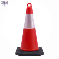 مخروط پایه دار با حلقه 55 سانتی متری | مخروط ترافیکی