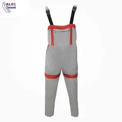 لباس کار دو بنده استخوانی قرمز