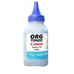تونر یکبار شارژ کارتریج کانن 716 آبی Canon 716 Cyan 45gr toner