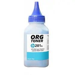 تونر شارژ 90g کارتریج اچ پی 201A آبی Toner HP 201A Cartridge Cyan