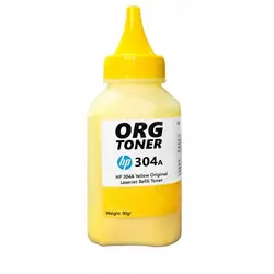 تونر شارژ 90g کارتریج اچ پی 304A زرد Toner HP 304A Cartridge yellow