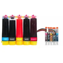 مخزن پرینتر 564-178 اچ پی HP Ciss 564-178 inkjet + جوهر 500cc بدون چیپ 5 رنگ