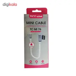 کابل تبدیل USB به لایتنینگ تسکو مدل TC MI76 طول 0.2 متر