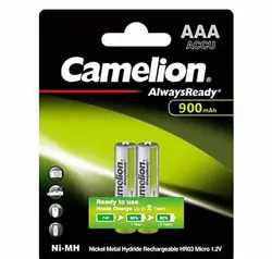 باتری شارژی نیم قلمی کملیون مدل AlwaysReady ظرفیت 900 میلی آمپر