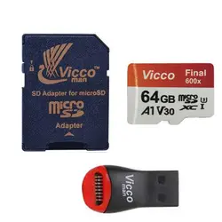 کارت حافظه microSDXC ویکو من مدل Final 600X کلاس 10 استاندارد UHS-I U3 سرعت 90MBps ظرفیت 32 گیگابایت همراه با کارت خوان