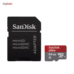 کارت حافظه سن دیسک microSDXC 64GB UHS-I Card with Adapter