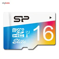 کارت حافظه microSDHC سیلیکون پاور مدل Color Elite کلاس 10 استاندارد UHC-I U1 سرعت 85MBps همراه با آداپتور SD ظرفیت 16 گیگابایت