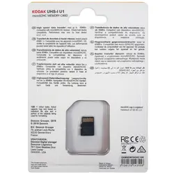 کارت حافظه microSDHC کداک مدل Premium Performance کلاس 10 استاندارد UHS-I U1 سرعت 85MBps ظرفیت 16 گیگابایت