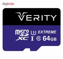 کارت حافظه microSDXC وریتی مدل 4K کلاس 10 استاندارد UHS-I U3 سرعت 80MBps ظرفیت 64 گیگابایت به همراه آداپتور SD