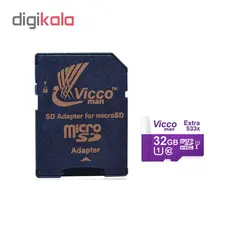 کارت حافظه microSDHC ویکومن مدل 533X کلاس 10 استاندارد UHS-I U1 سرعت 80MBps ظرفیت 32 گیگابایت