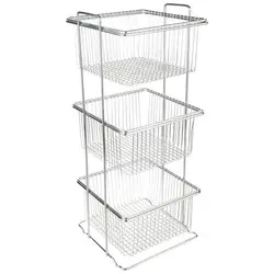 استند جاپیازی 3 طبقه استیل مربع کد 8005