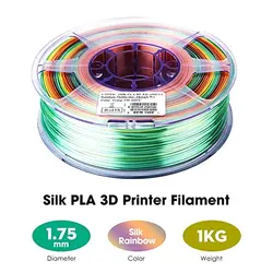 فیلامنت پرینتر سه بعدی PLA ابریشمی ایسان رنگ رنگین کمان eSUN e-silk filament