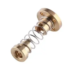 مهره لید اسکرو فنر دار T8 گام 8 میلیمتر