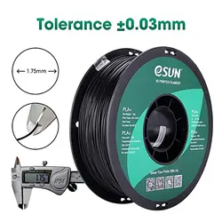 فیلامنت پرینتر سه بعدی PLA پلاس ایسان رنگ مشکی eSUN filament