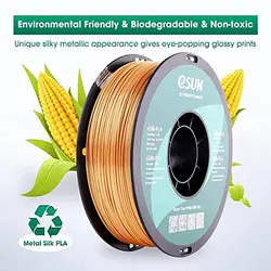 فیلامنت پرینتر سه بعدی PLA ابریشمی ایسان رنگ طلایی eSUN e-silk filament