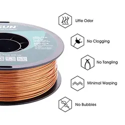 فیلامنت پرینتر سه بعدی PLA ابریشمی ایسان رنگ مسی  eSUN e-silk filament