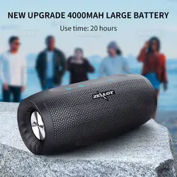 اسپیکر بلوتوثی ضد آب زیلوت مدل S16 (با امکان عملکرد به عنوان پاوربانک)